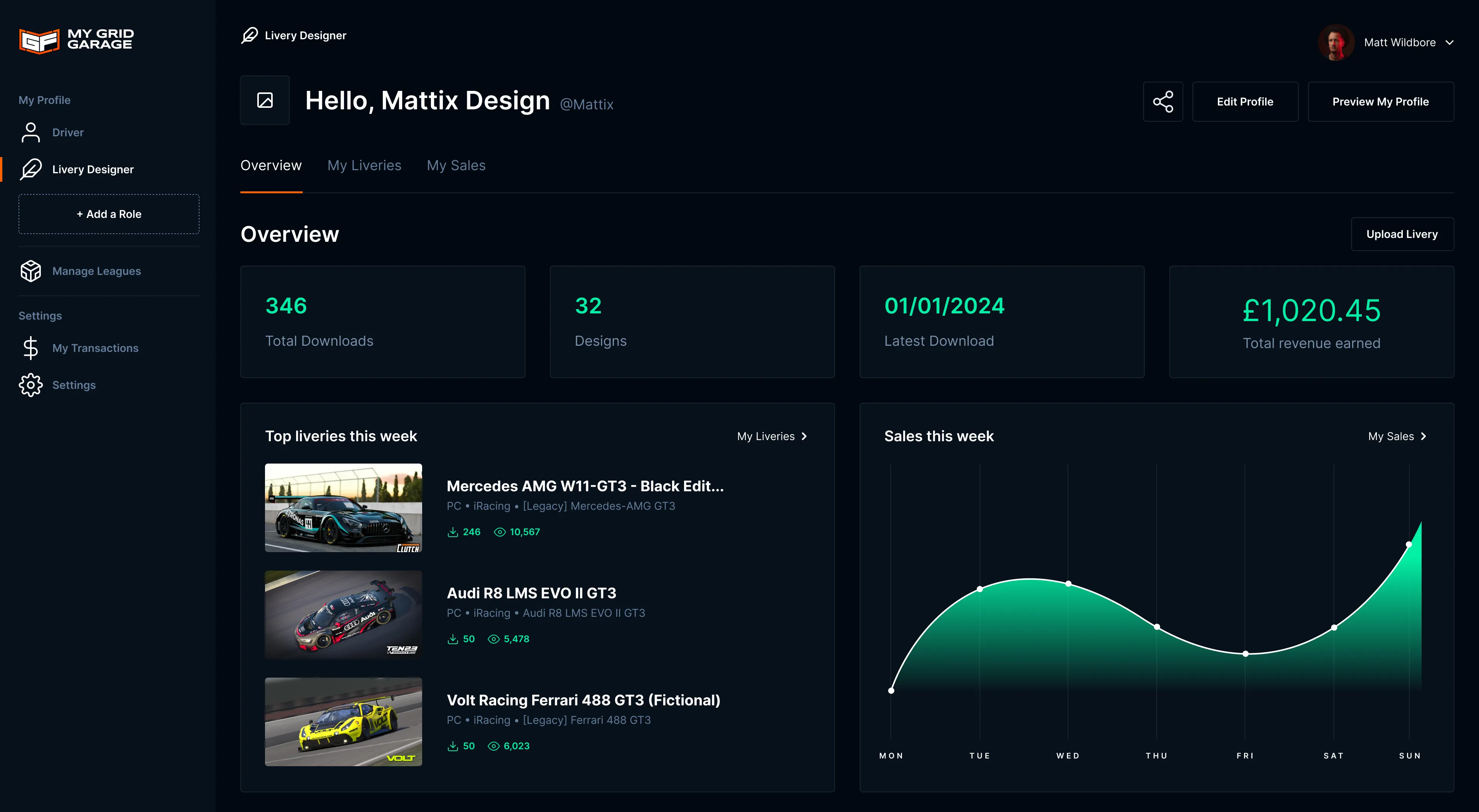 An image showing a the livery designer on Grid Finder
